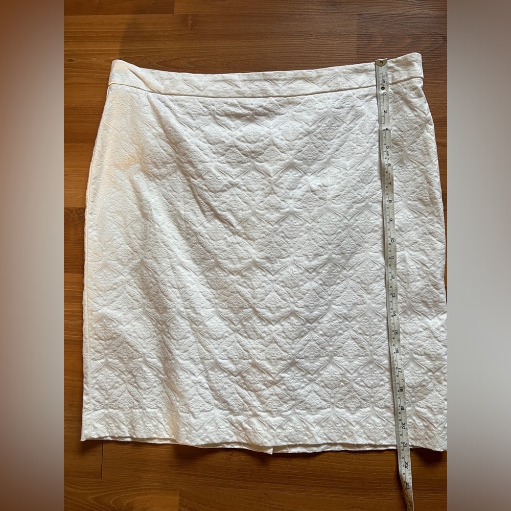 White brocade skirt